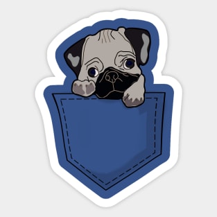 Pug Puppy In My Pocket Sticker